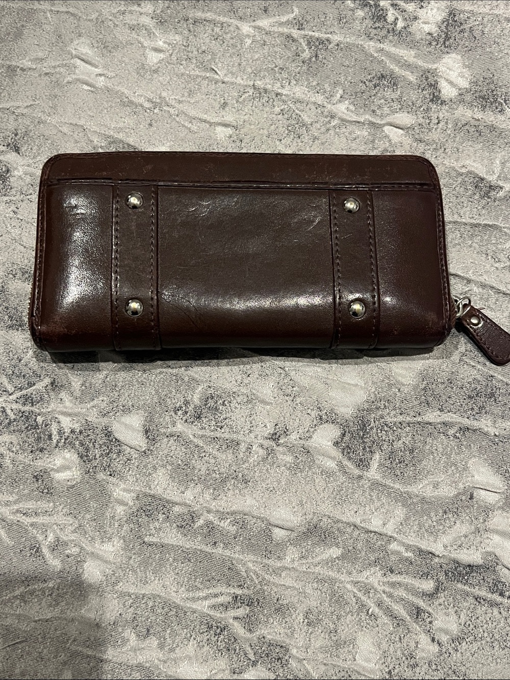 Vintage Coach Zoe Double Pouch Zip Around Wallet - Picture 12 of 15